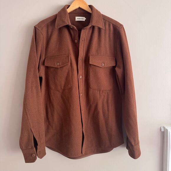 Taylor Stitch Other - Taylor Stitch Wool Maritime Button Up Shirt Jacket in Brown Rust Size 40 Medium